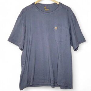 Carhartt Relaxed Fit Short Sleeve Shirt Men's Greyish-Blue Everyday Lounge XXL